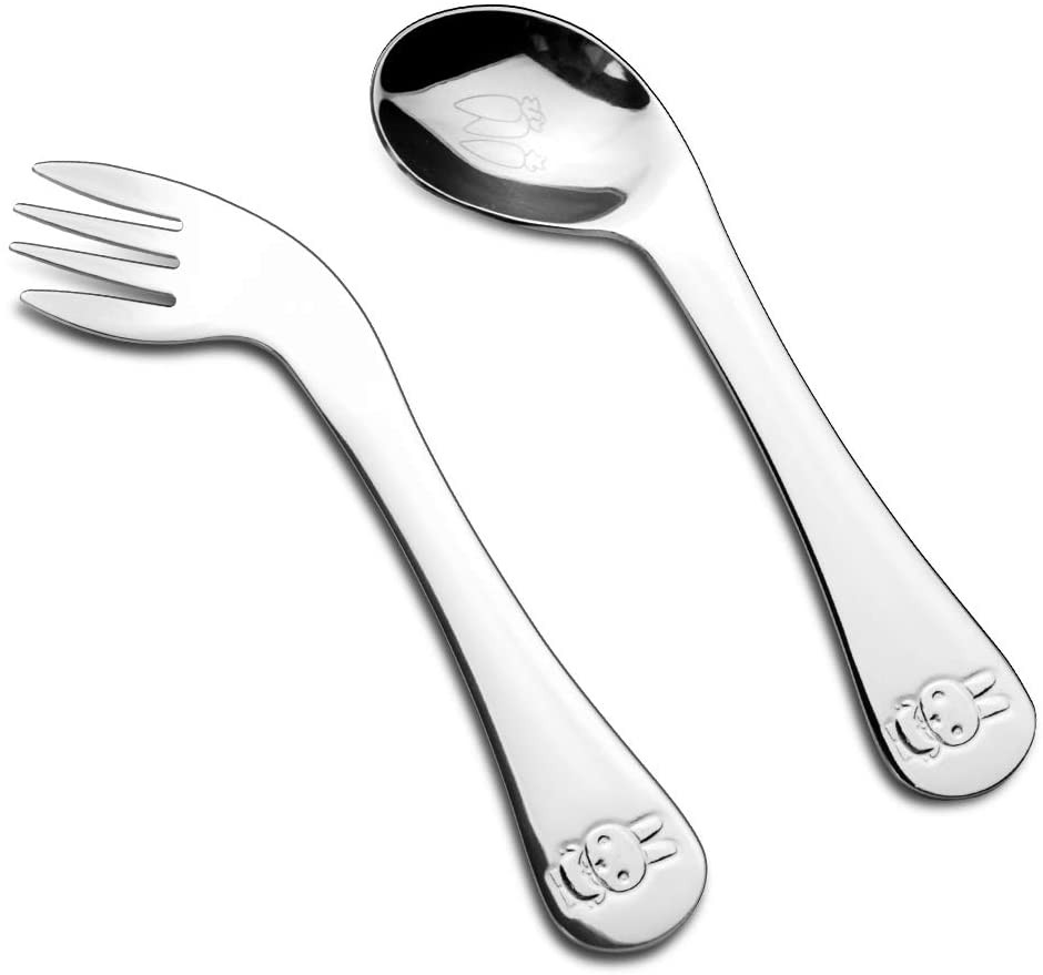 Kids Silverware Set Toddler Utensils 18/8 Stainless Steel 4PCS Fork