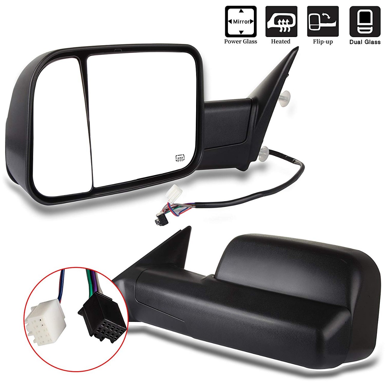 Dodge Ram Towing Mirrors High Perfitmance Automotive Exterior Mirrors fit 2009-2017 Ram 1500 2500 35