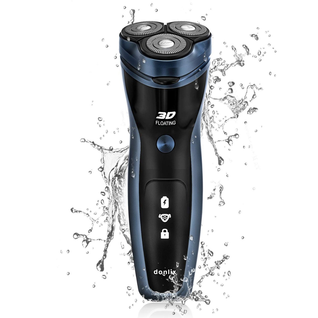 donlix Electric Shaver for Men Razor Mens Shavers 8500 RPM Head Cordless Rechargeable Waterproof