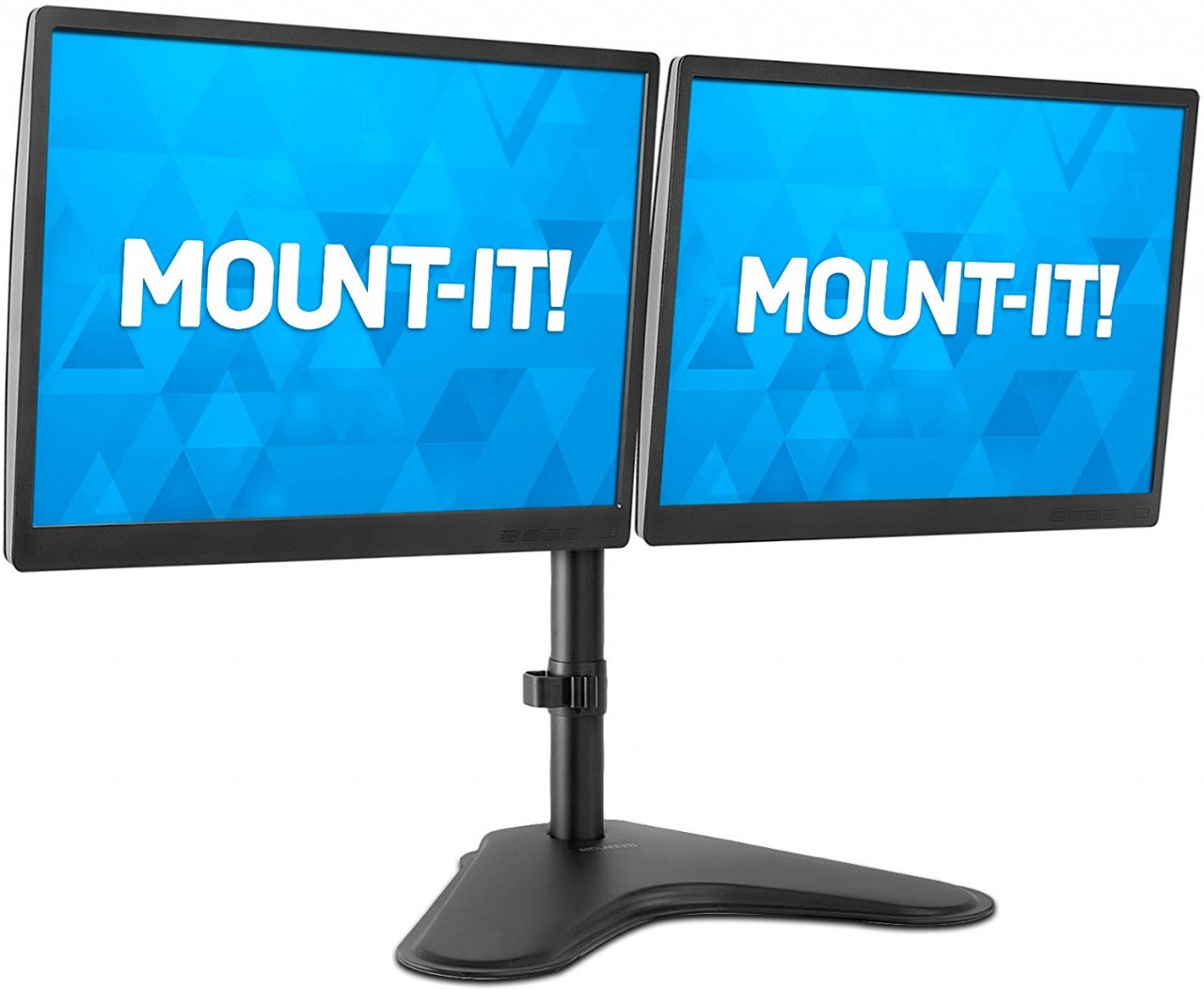 Dual Monitor Stand | Double Monitor Desk Stand Fits Two x 21 22 23 24 27 28 30 32 Inch Computer Scre