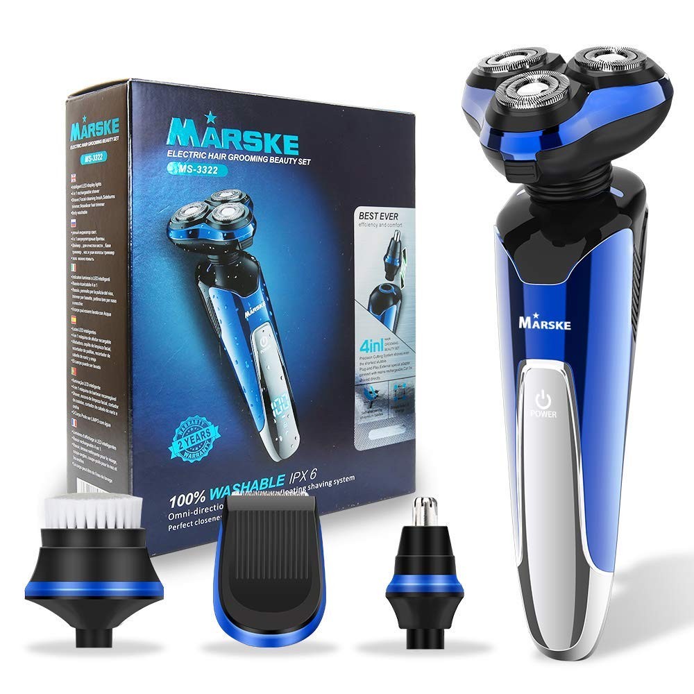 Electric Razor for Men,Shavers for Men Electric Shavers & Beard Trimmer 4 in 1 Rechargeable Smooth