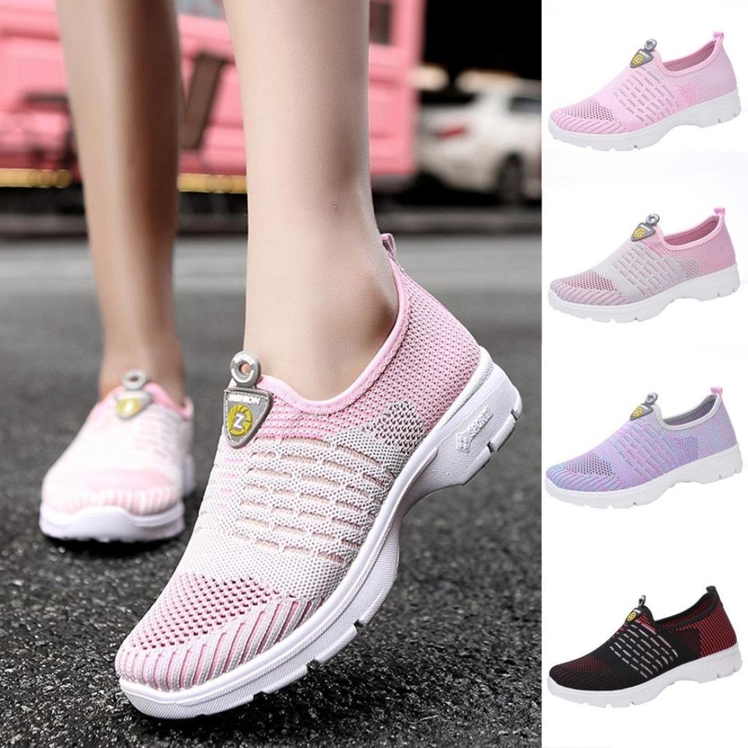 Fashion Casual Breathable Sneakers Slip-on Soft Running Gym Sports Shoes Women Mesh Shoes