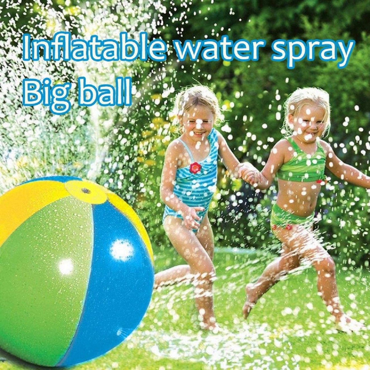Feccile Inflatable Water Sprinkler Spray Ball Water Spouts Summer Fun Garden Pool Beach Swimming
