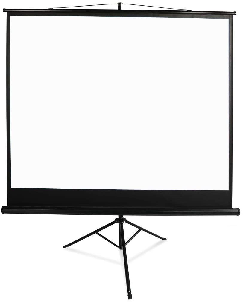 Finefurniture Portable HD Projector Screen with Tripod Stand,84 inch Diagonal 4:3 Outdoor Indoor