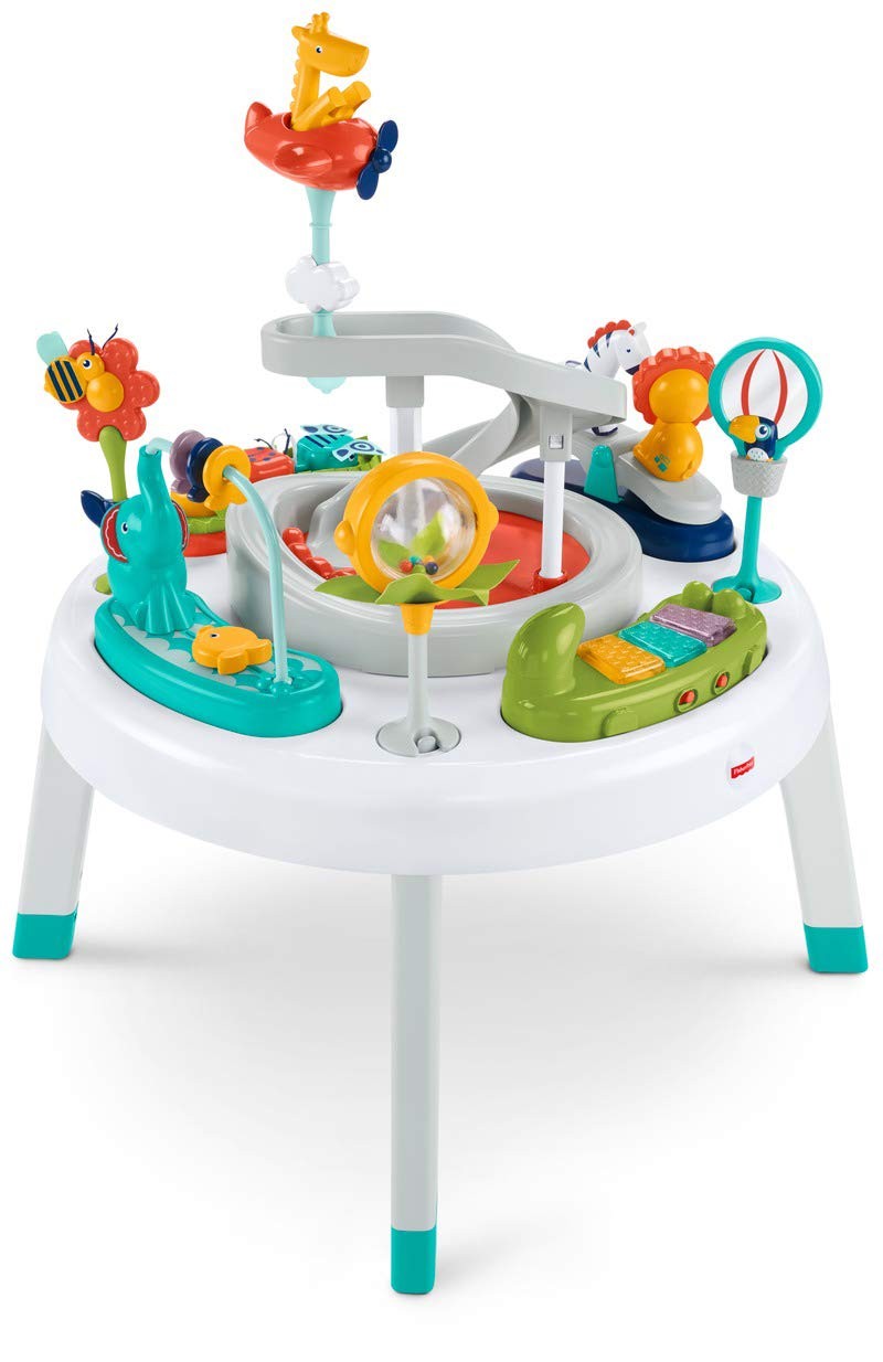 Fisher-Price 2-in-1 Sit-to-Stand Activity Center, Spin 'n Play Safari