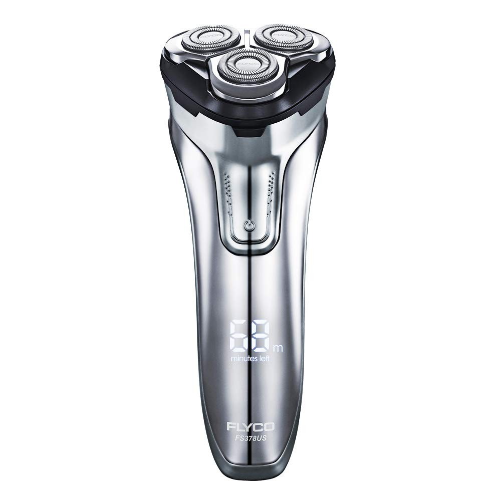 FLYCO Electric Razor Rotary Shaver for Men 3D Rechargeable Cordless Shavers Mens Close Cut Wet & Dry