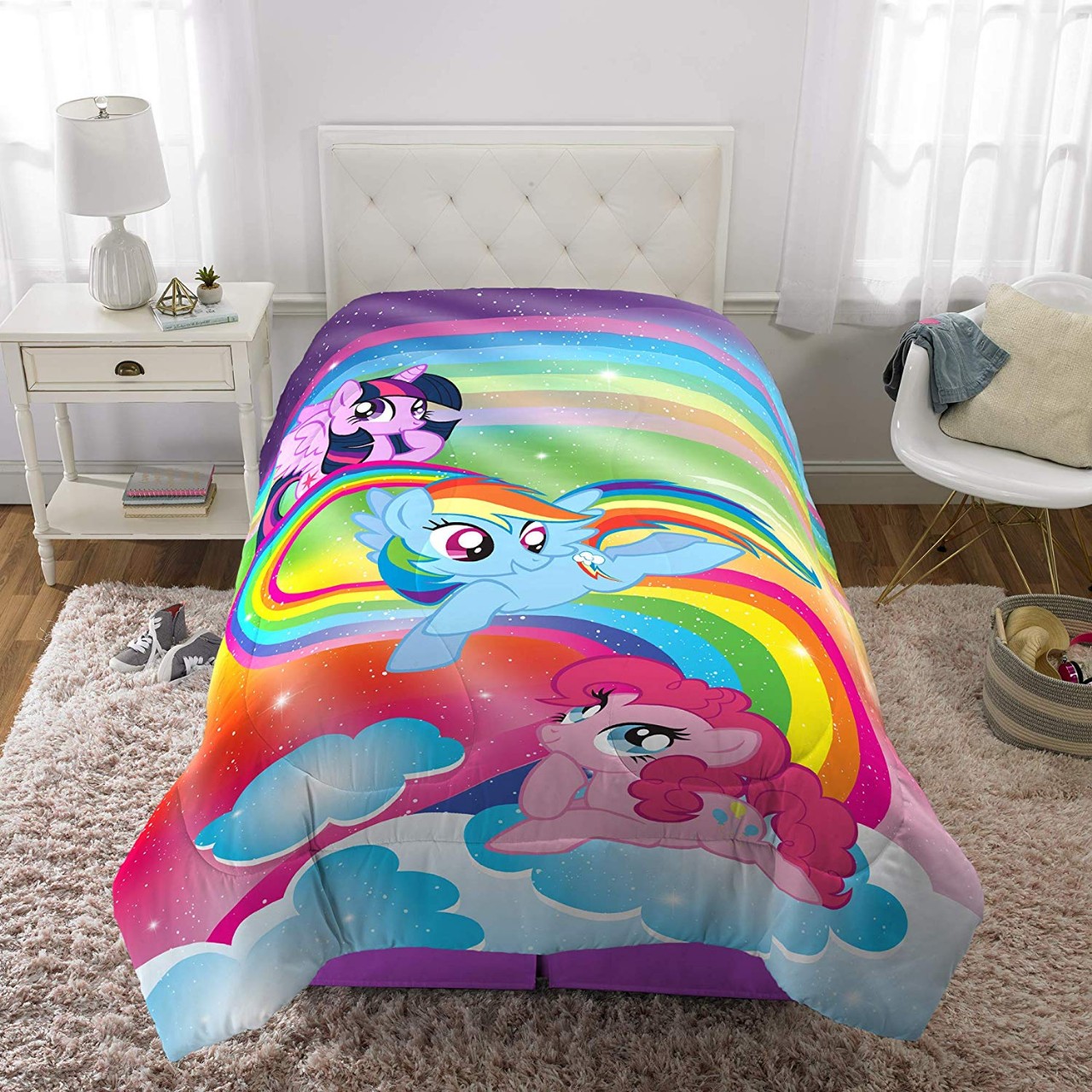Franco Kids Bedding Super Soft Comforter, Twin Size 64” x 86”, My Little Pony