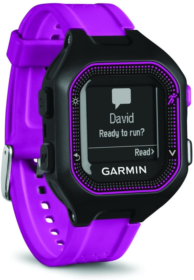 Garmin 010-N1353-20 Renewed Forerunner 25 GPS Running Watch - Black/Purple