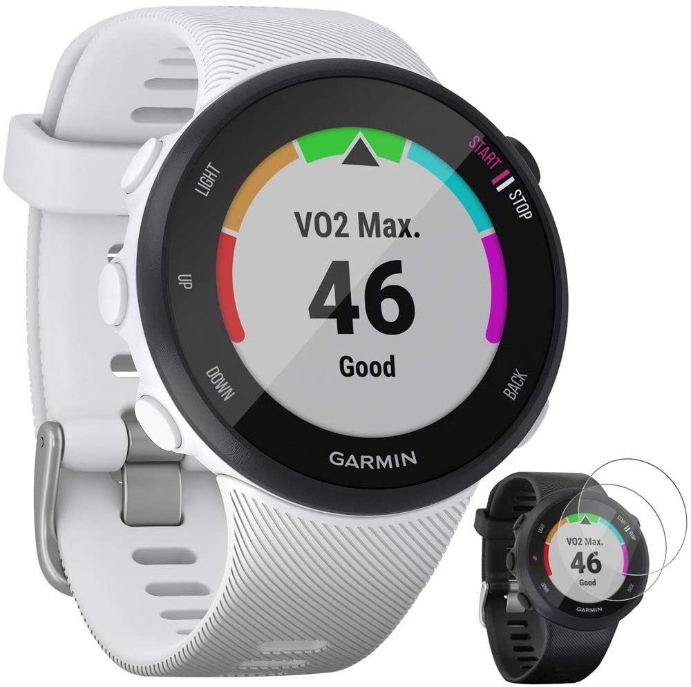 Garmin Forerunner 45S GPS Running Watch 39mm Iris (010-02156-01) with Deco Gear Forerunner 45/S Temp