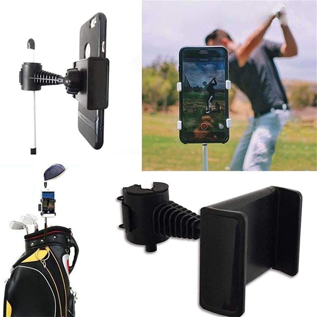 Golf Phone Holder Clip | Cell Phone Swing Recording Clip for Alignment Stick | Golf Accessories
