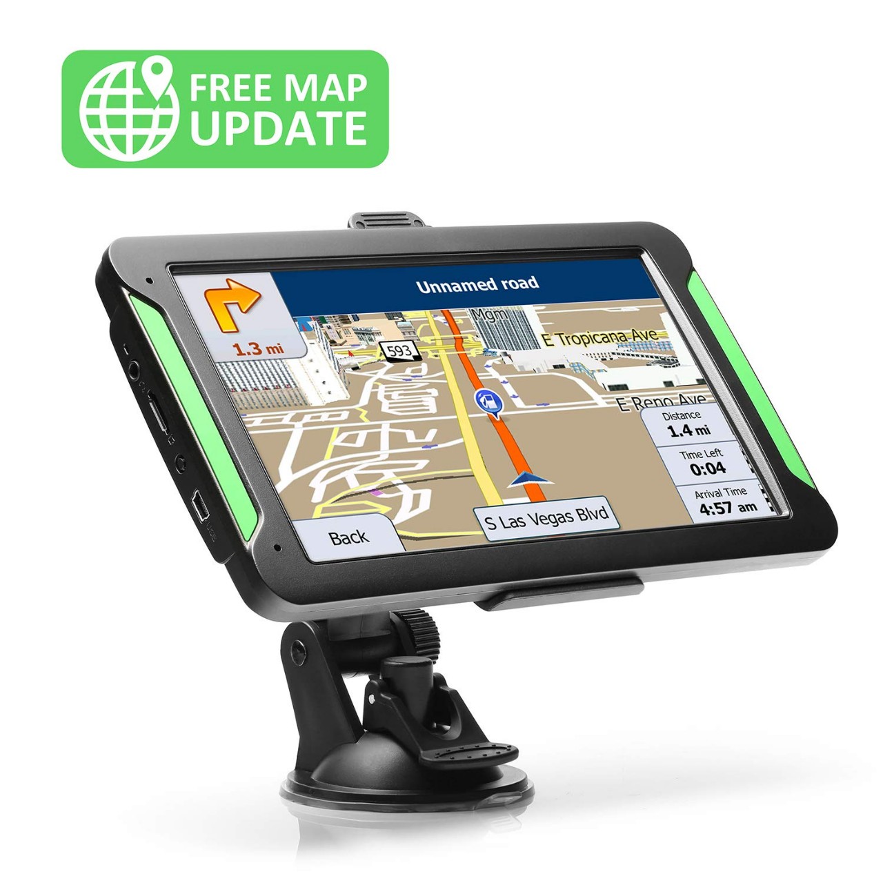 GPS Navigation for Car, LTTRBX 7” Touch Screen 8GB Real Voice Spoken Turn-by-Turn Direction Remindin