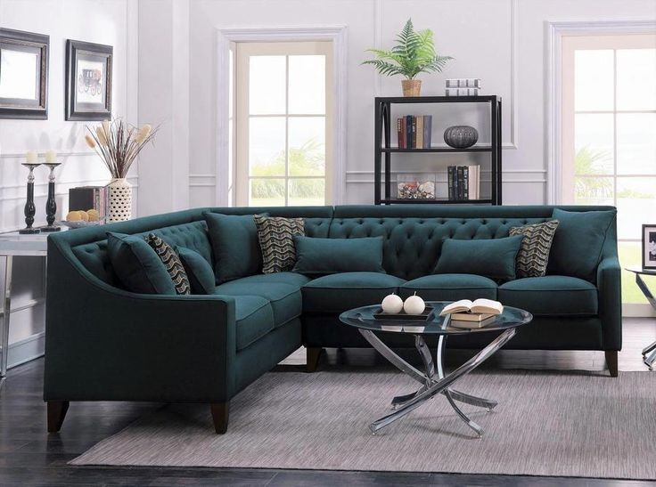 Green L-Shaped Sofa Designs for Your Living Room in 2023