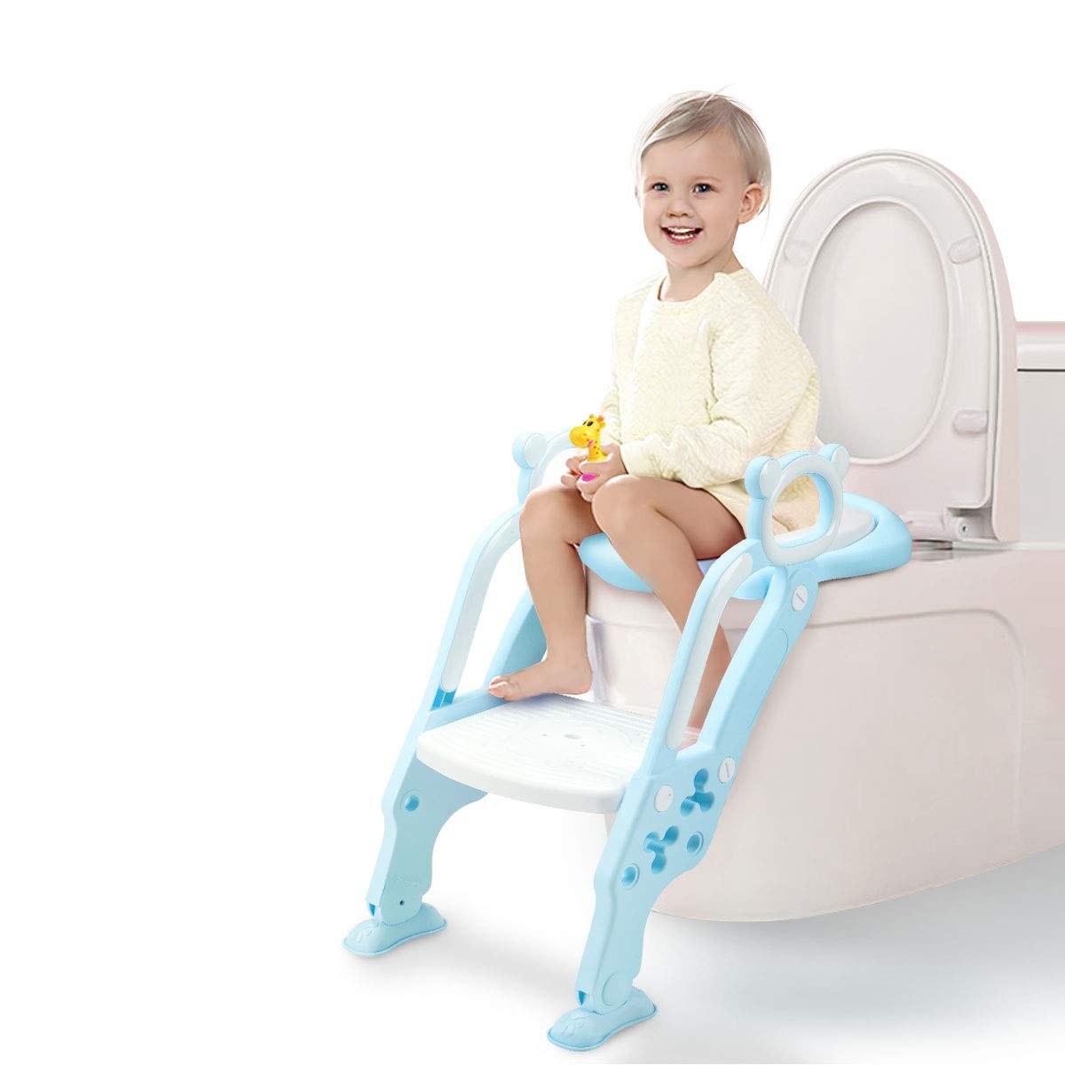 GrowthPic Potty Training Seat - Toddler Potty Seat with Sturdy Non-slip Ladder Step for Toddler