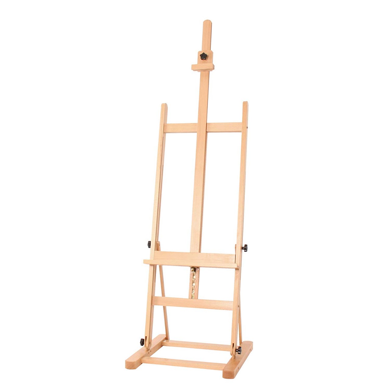 H-Frame Artist Painting Easel - 48 Inch Adjustable Studio Easels Made from Handcrafted Beechwood, Be