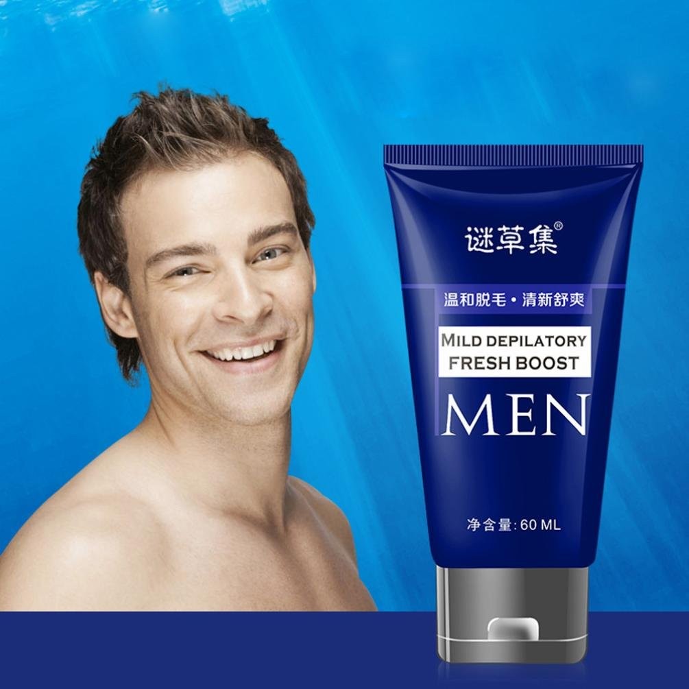 Hair Remove Cream,Enjocho 60ml Men's Permanent Body Hair Removal Cream Hand Leg Hair Loss Depilatory