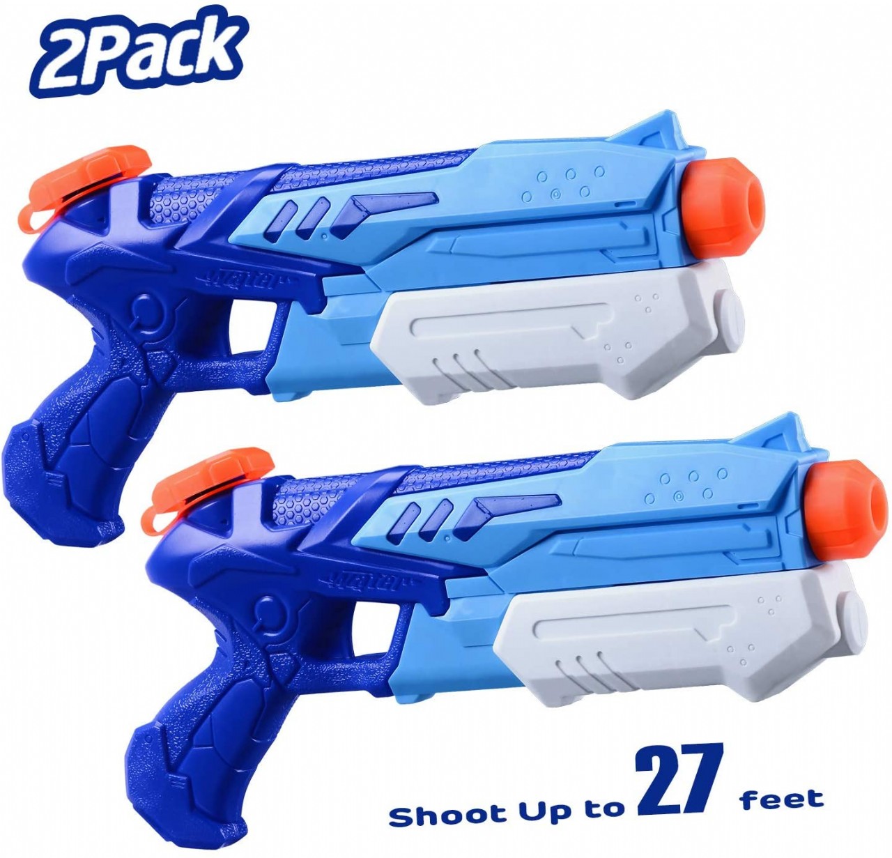 HITOP Water Guns for Kids, 2 Pack Super Squirt Guns Water Soaker Blaster 300CC Toys Gifts