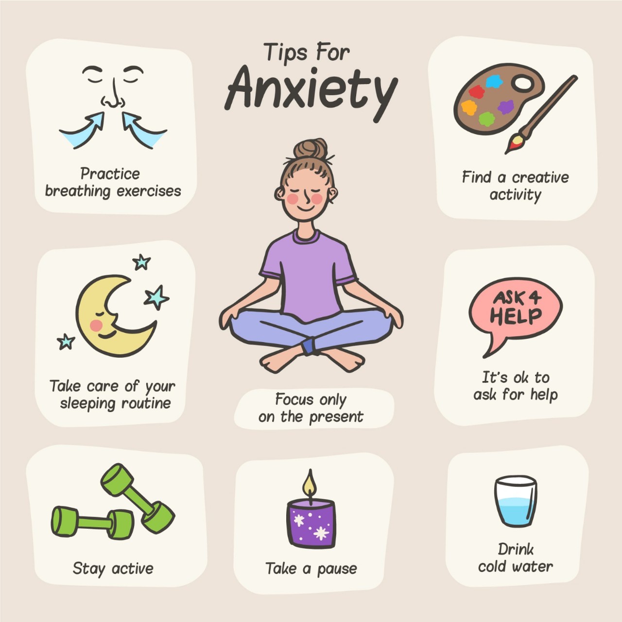 How can I manage stress and anxiety in my daily life?