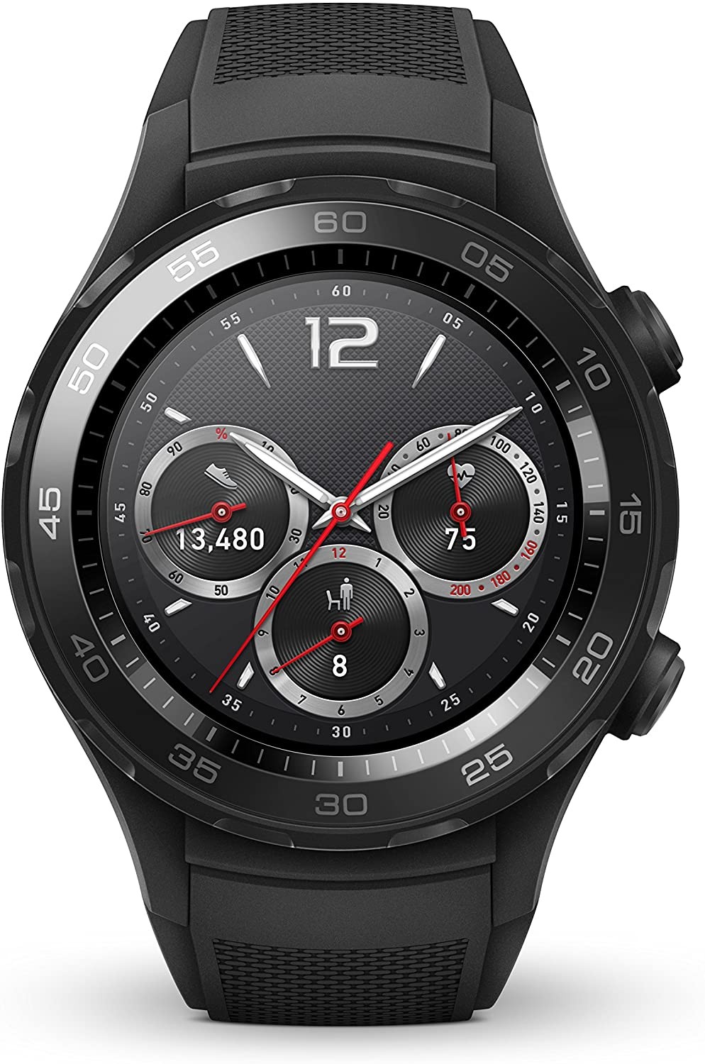 Huawei Watch 2 Sport Bluetooth (4GB Storage, IP68) Smartwatch (Carbon Black)