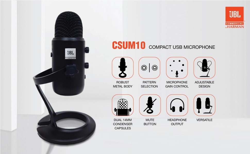 JBL CSUM10 microphone correctly