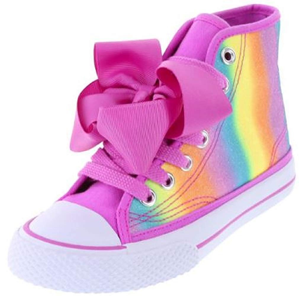JoJo Siwa Girls Sneaker Shoes High Top Rainbow Bow