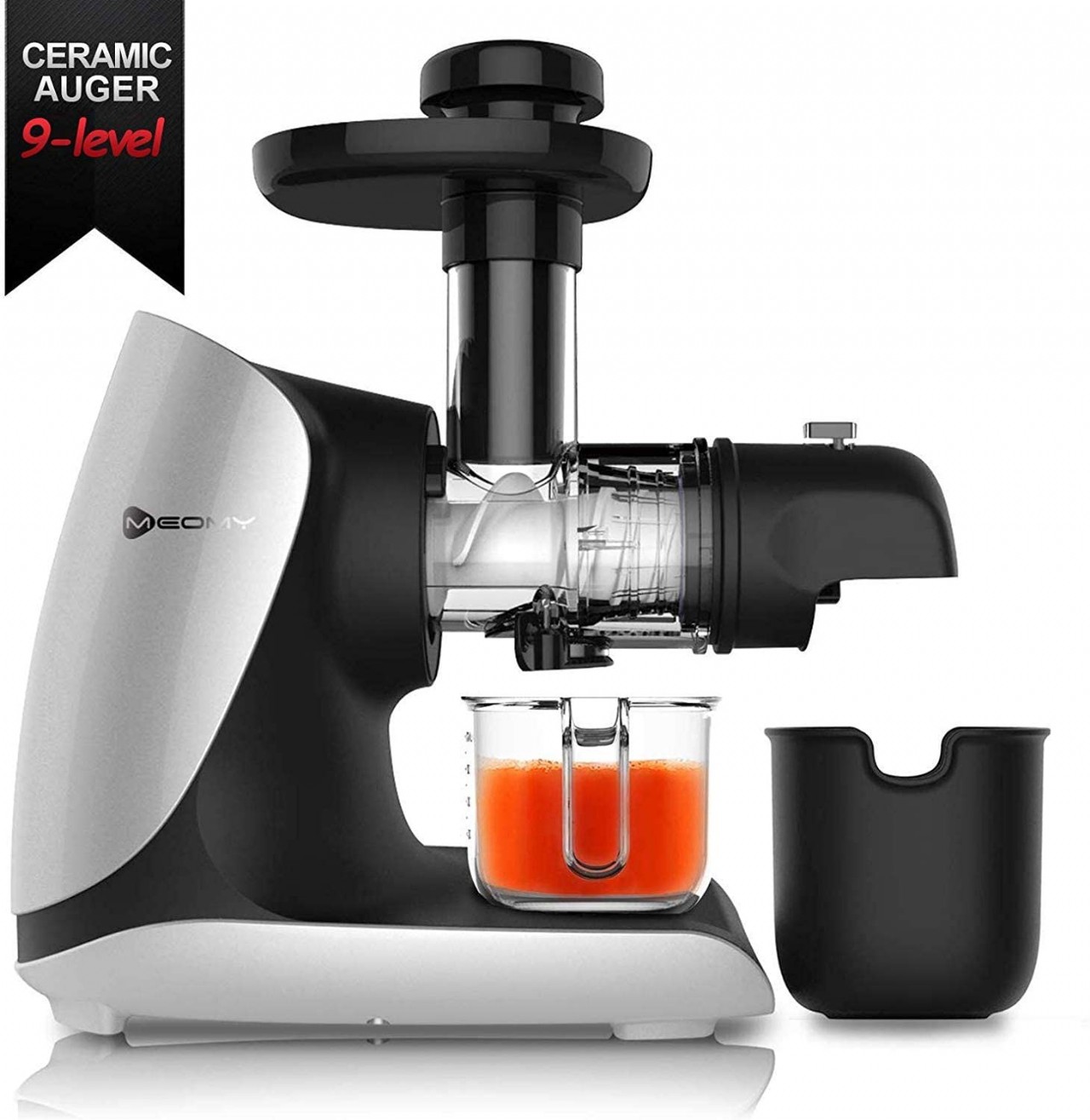 Juicer Machines, MEOMY Slow Masticating Juicer Extractor, Ceramic Auger Easy to Clean juicer