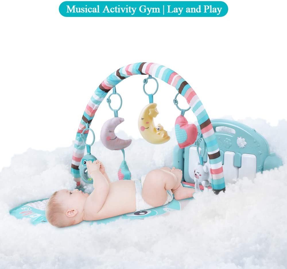 Kick and Play Piano Gym Center with Music and Lights, Electronic Learning Toys for Infants