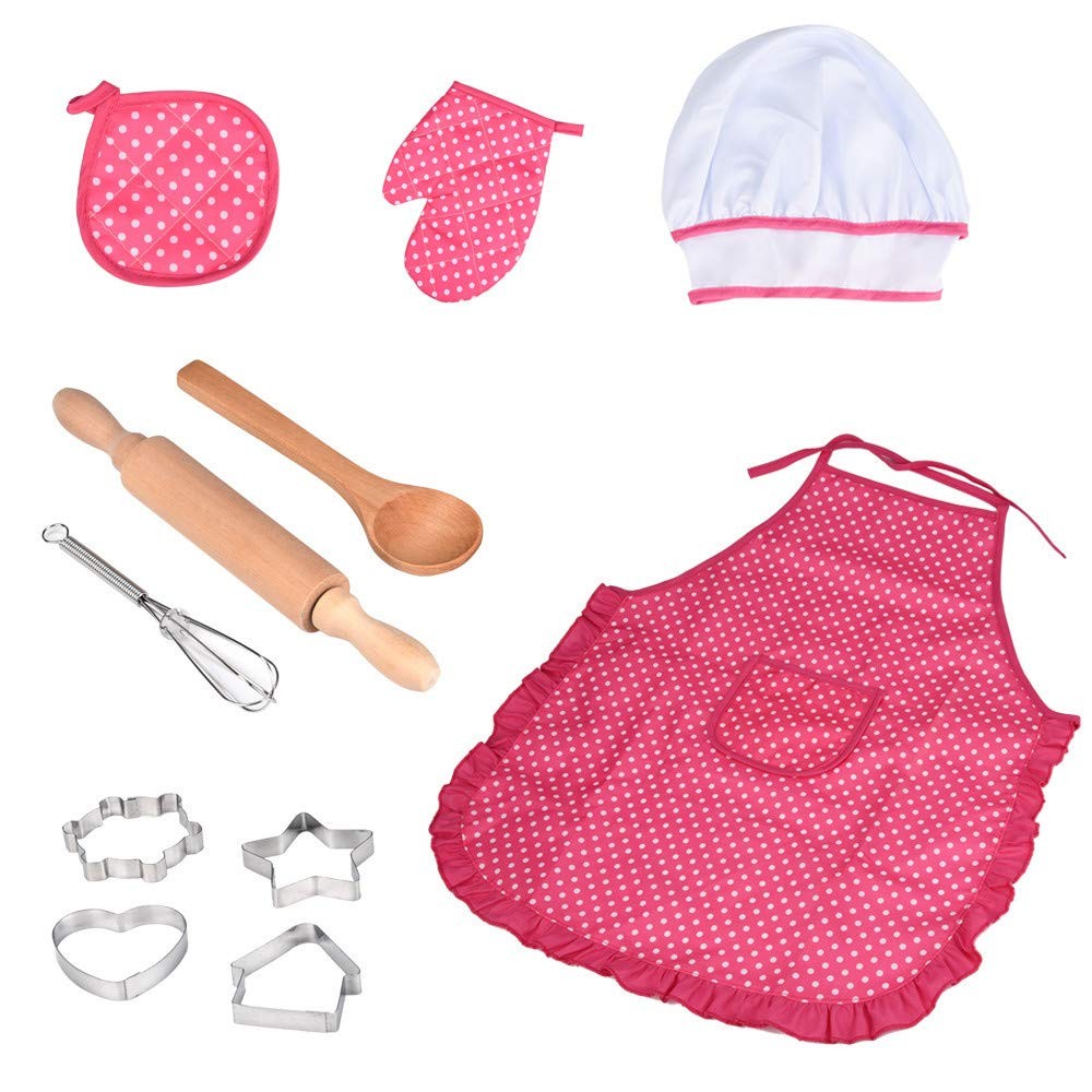 Kids Cooking Baking Set Baking Supplies Cupcake Decorating kit, Include Silicone Chocolate Molds,Cup