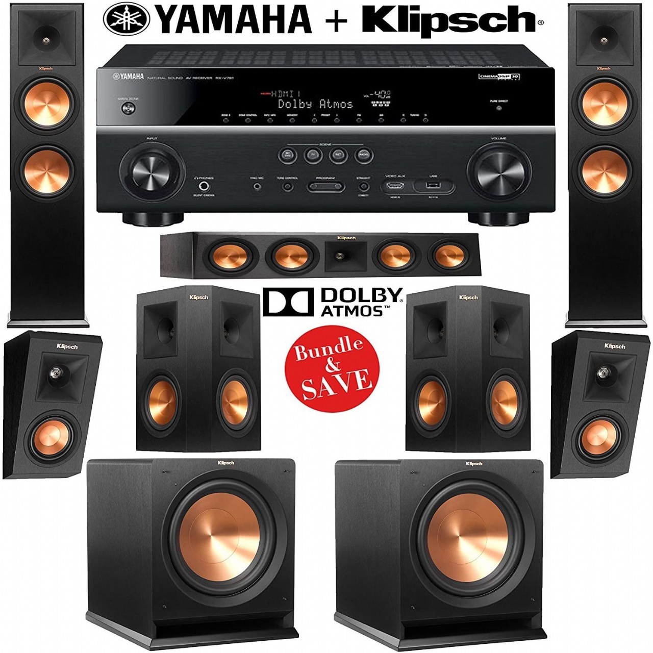 yamaha 650 watt 5.1 home theater receiver