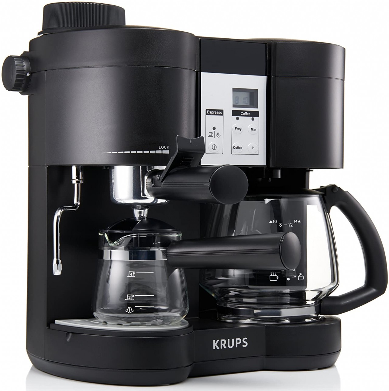 Krups XP160050 Coffee Maker and Stainless Espresso Machine Combination