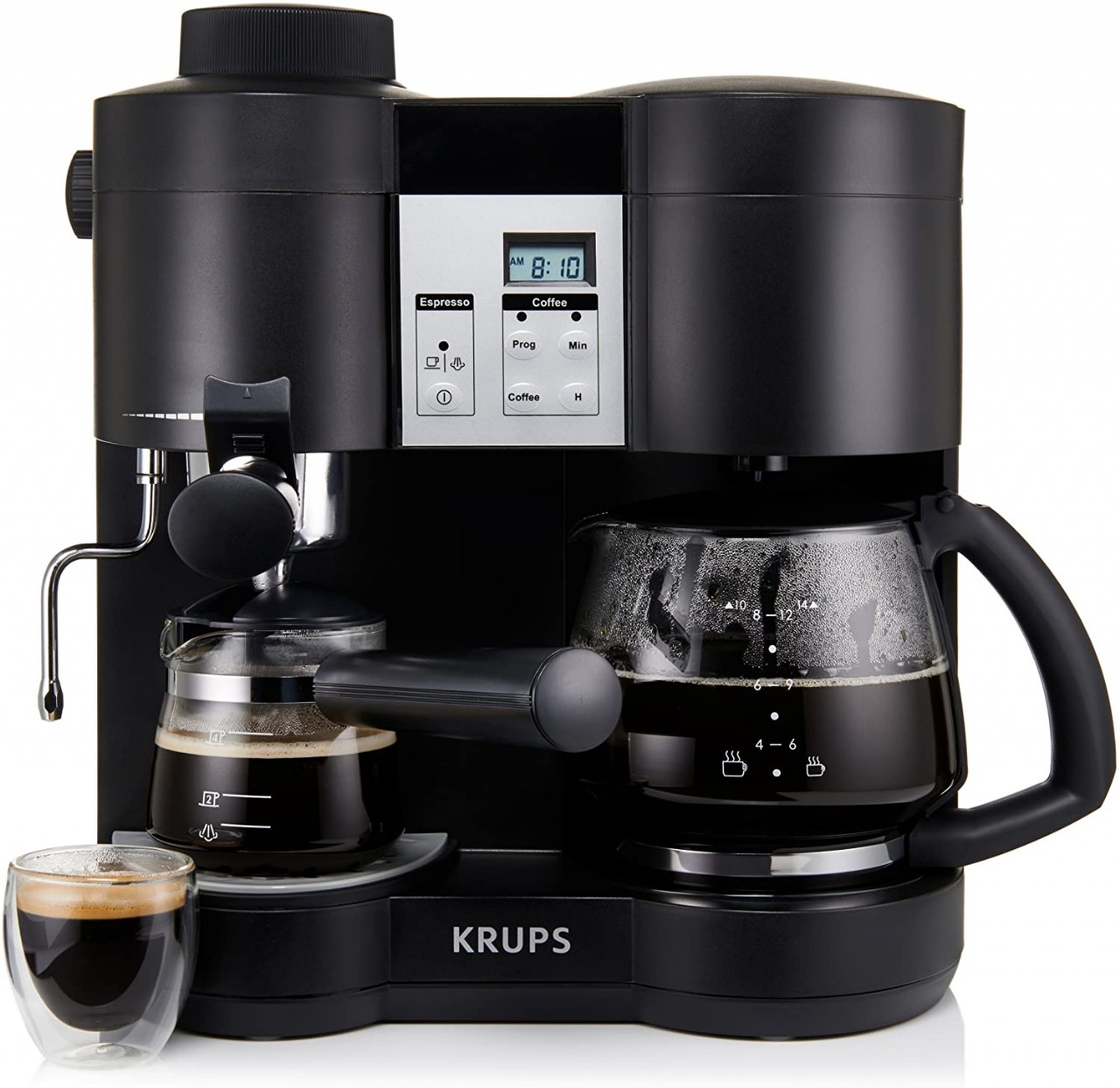 Krups XP160050 Coffee Maker and Stainless Espresso Machine Combination