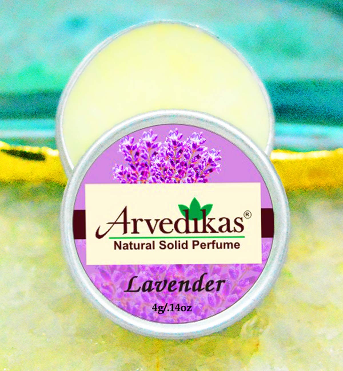 Lavender Natural Solid Perfume Pocket Size Compact Cologne Scented Balm Skin Friendly Body Parfum