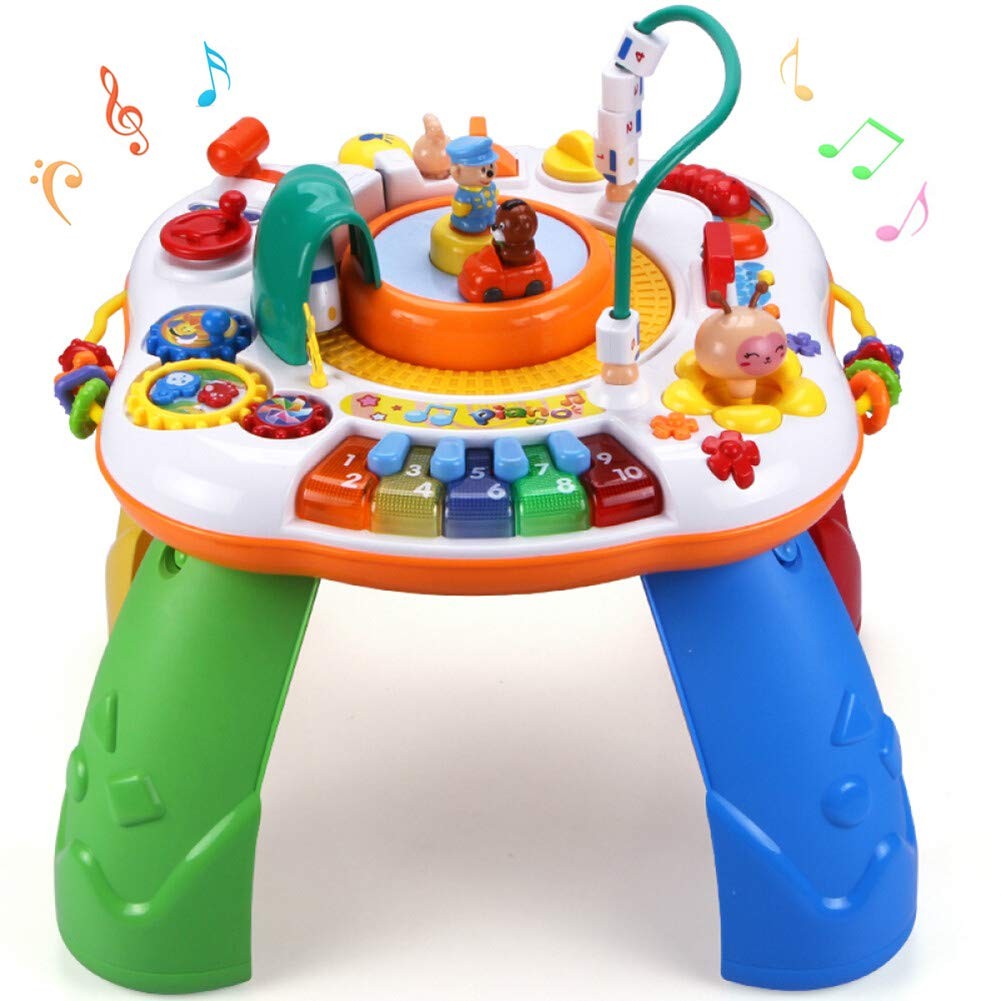 Learning Activity Table Toddler Toys - Baby Activity Centers 6 to 12 Months Sit to Stand Play Table