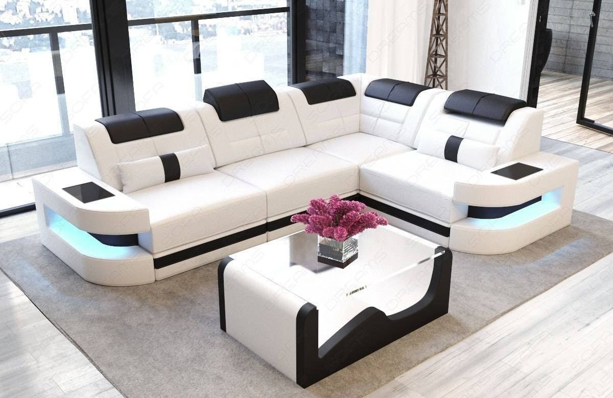Leather modern L-Shaped sofa design for your Living Room