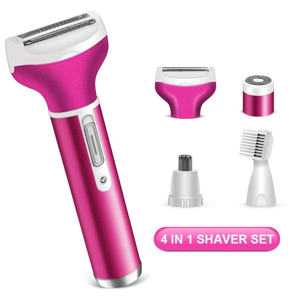 LEMBO DIRECT Electric Shaver for Women, Electric Razor, 4 In 1 Rechargeable Cordless Waterproof Lady