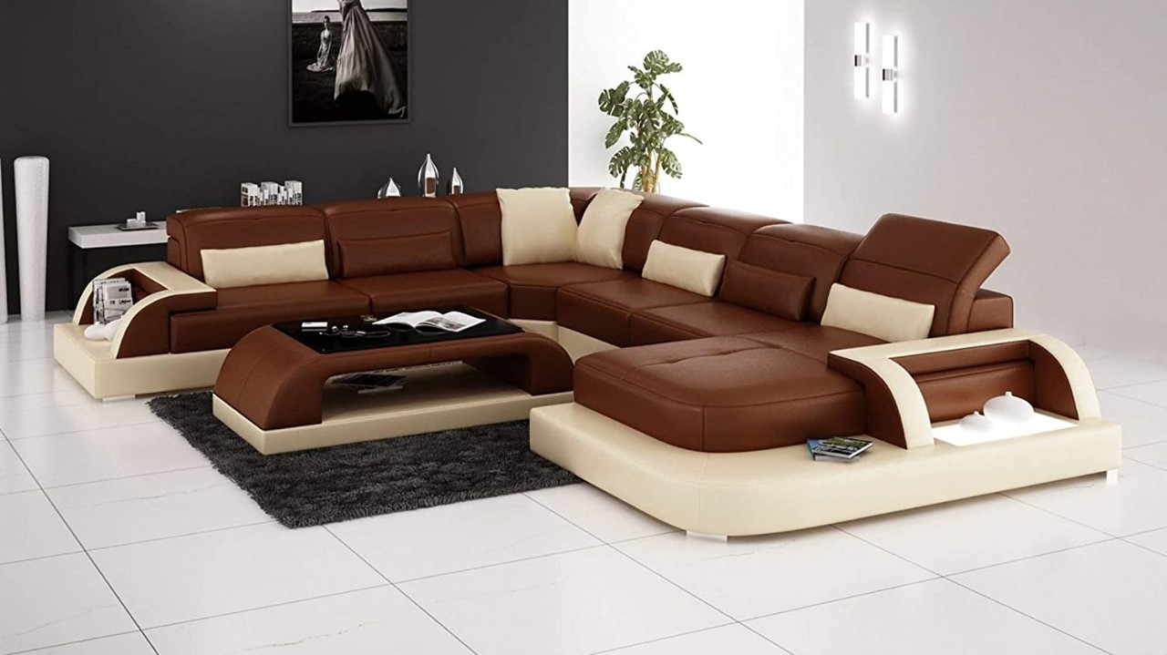 Luxury Contemporary Modern Leather Lounge Living Room Design - modern ...