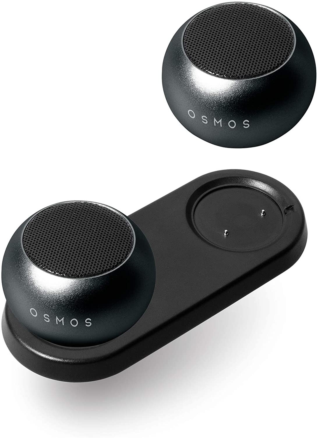 Mini Bluetooth Speaker Set-Metal, Portable, Wireless, Powerful USB Stereo Speakers + Charging Dock