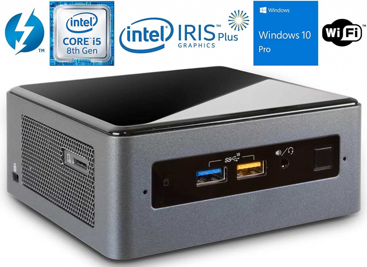 Mini PC/HTPC, Intel Quad-Core i5-8259U Upto 3.8GHz, 8GB DDR4, 128GB SSD, WiFi, Windows 10 Pro