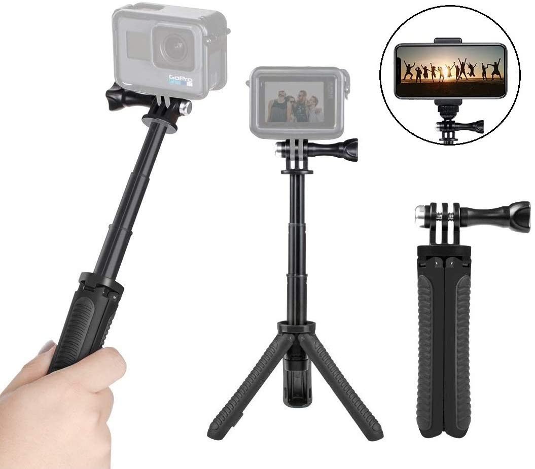 Mini Selfie Stick Tripod Kit Two in One for GoPro Action Camera and Cell Phone Accessories