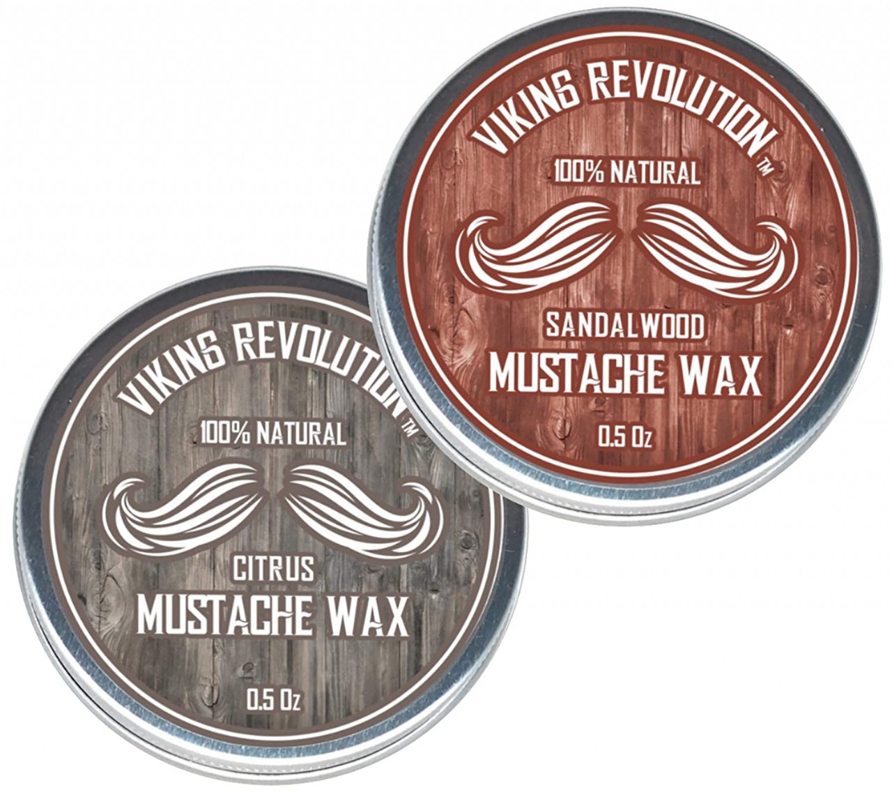 Mustache Wax 2 Pack - Beard & Moustache Wax for Men - Strong Hold Helps Train Tame & Style