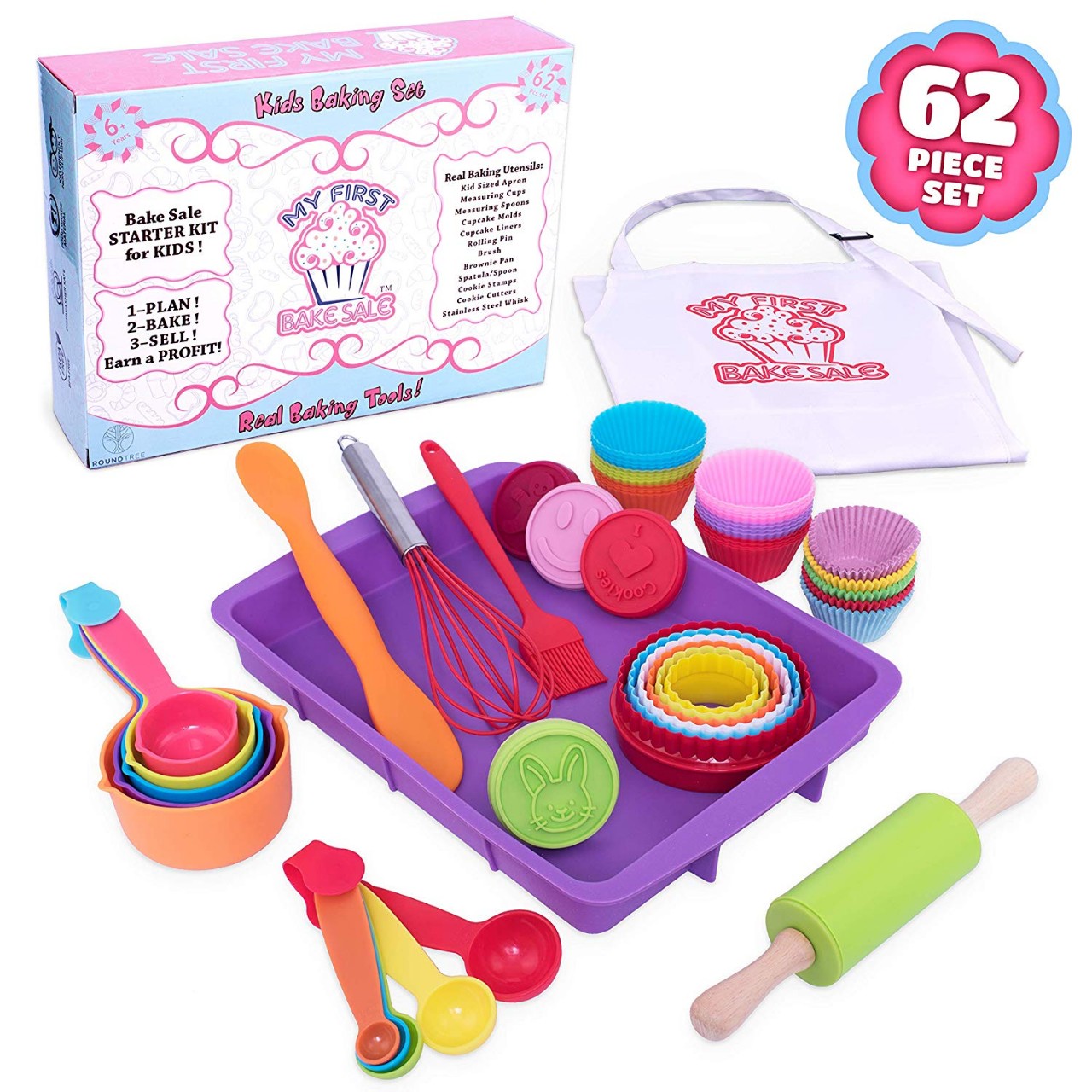 My First Bake Sale Kids Baking Set, Kids Cooking Supplies for Making Pastries, Cupcakes, Cakes, Cook