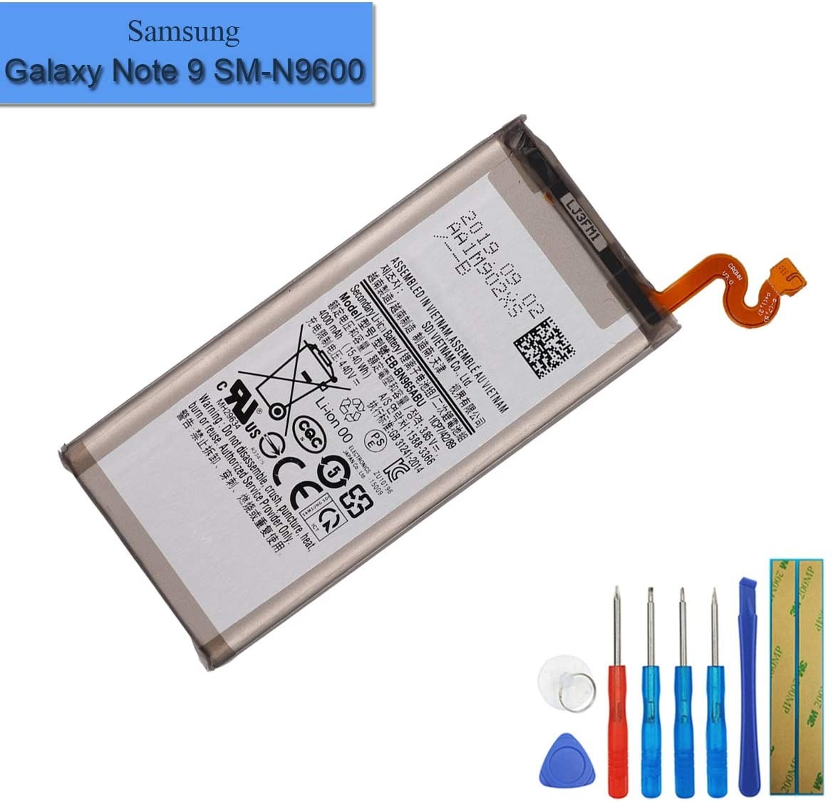 New Replacement Battery Galaxy Note 9 SM-N9600 N9600 4000mAh with Tools