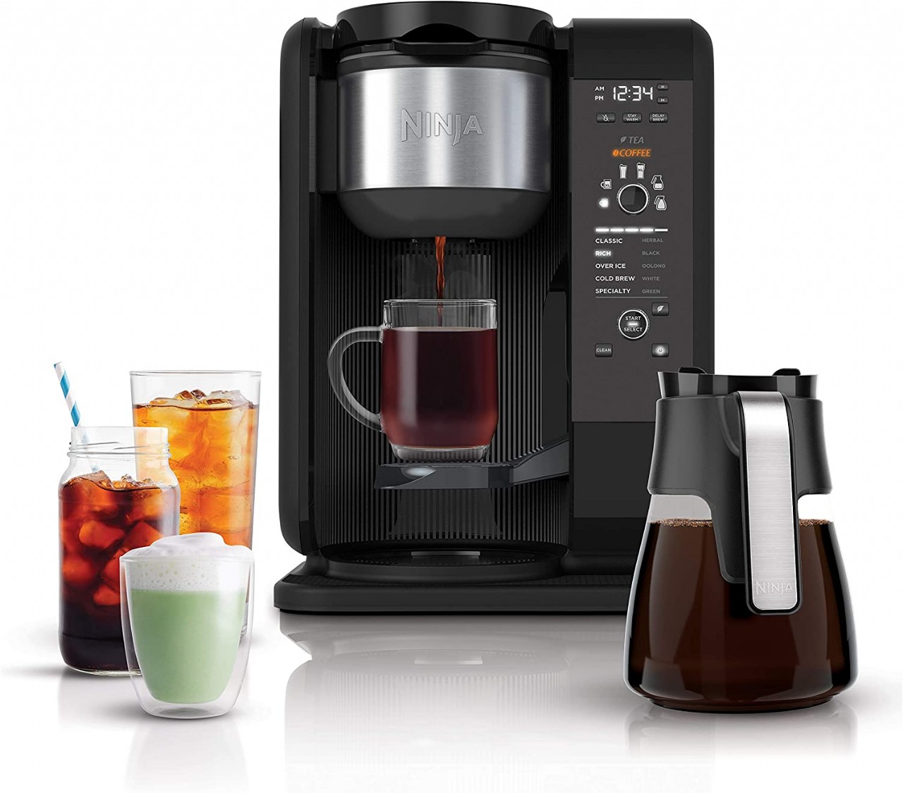 Ninja Hot and Cold Brewed System, Auto-iQ Tea and Coffee Maker with 6 Brew Sizes, 5 Brew Styles