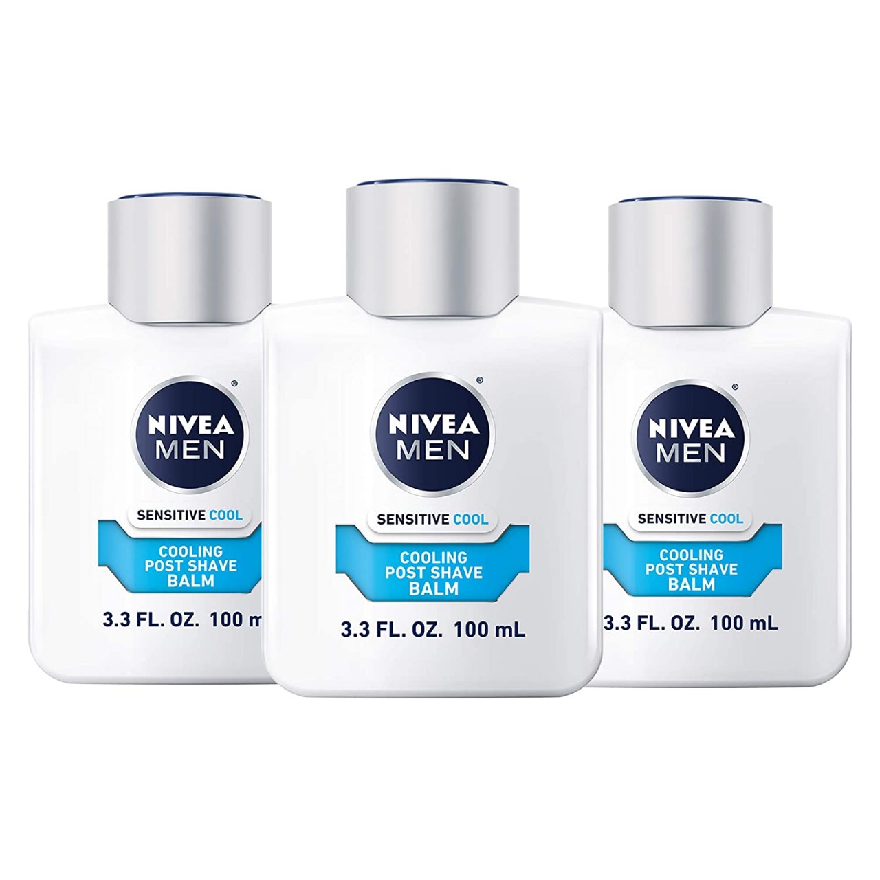 NIVEA Men Sensitive Cooling Post Shave Balm - Calms and Cools Skin After Shaving - 3.3 fl. oz. Bottl