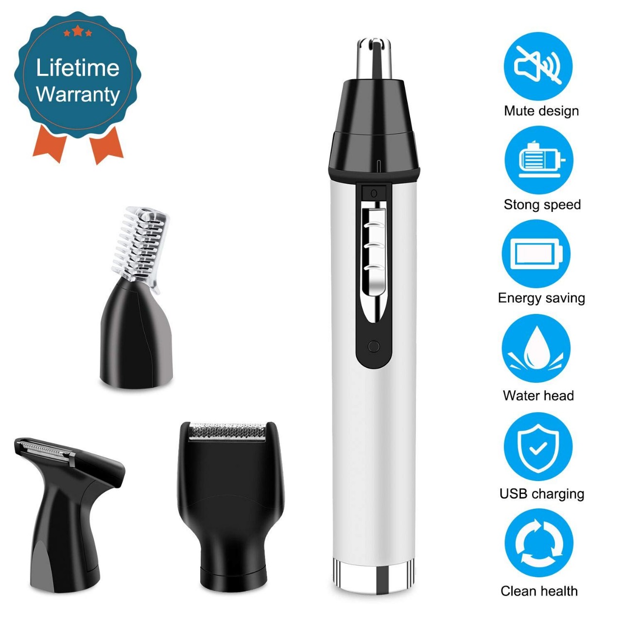 Nose Hair Trimmers Eyebrow Trimmers Ear Hair Trimmers Electric Shavers 4 in 1 USB Rechargeable