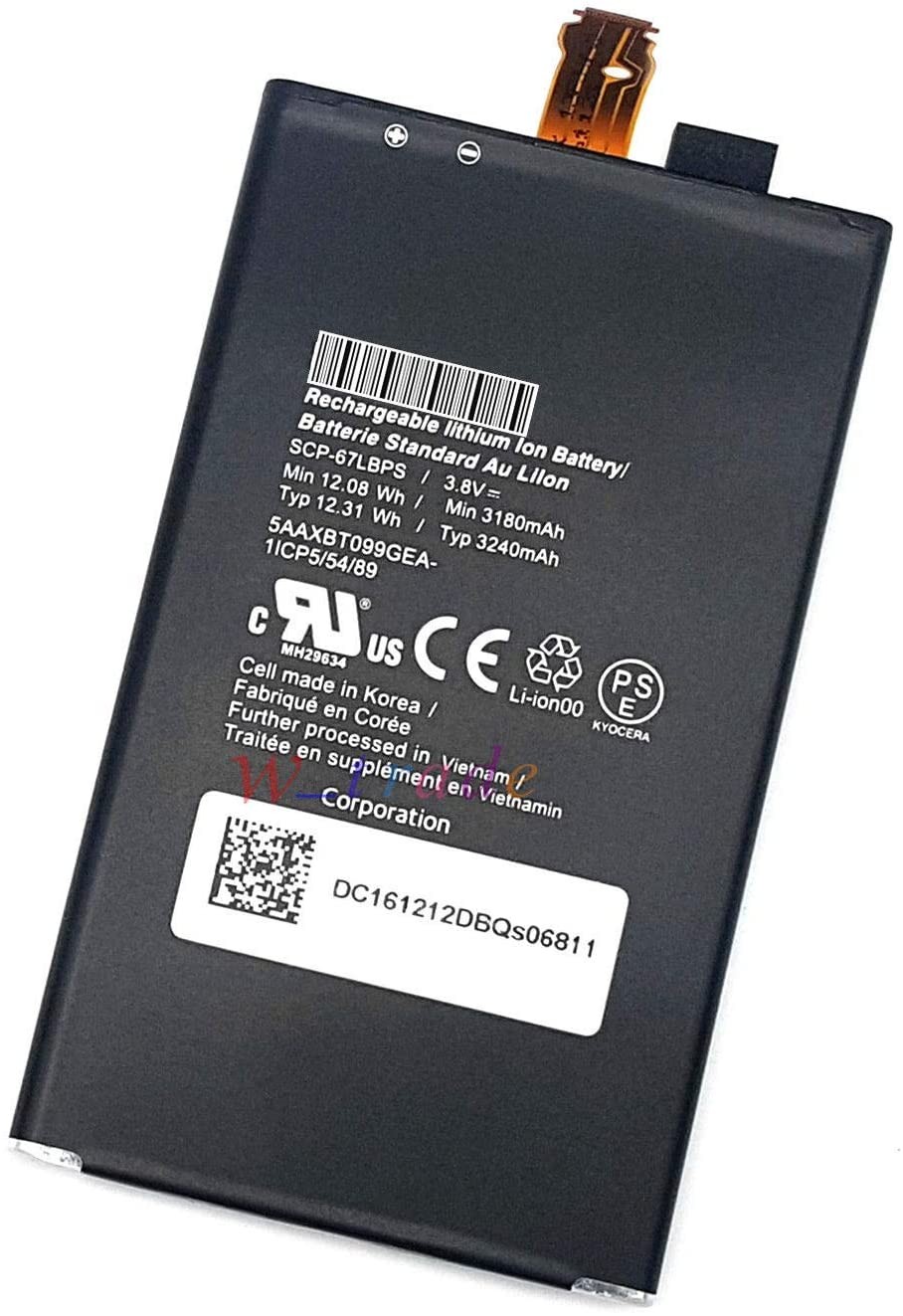 OEM New Battery for Kyocera Duraforce PRO E6820 E6810 SCP-67LBPS 3240mAh 3.8V