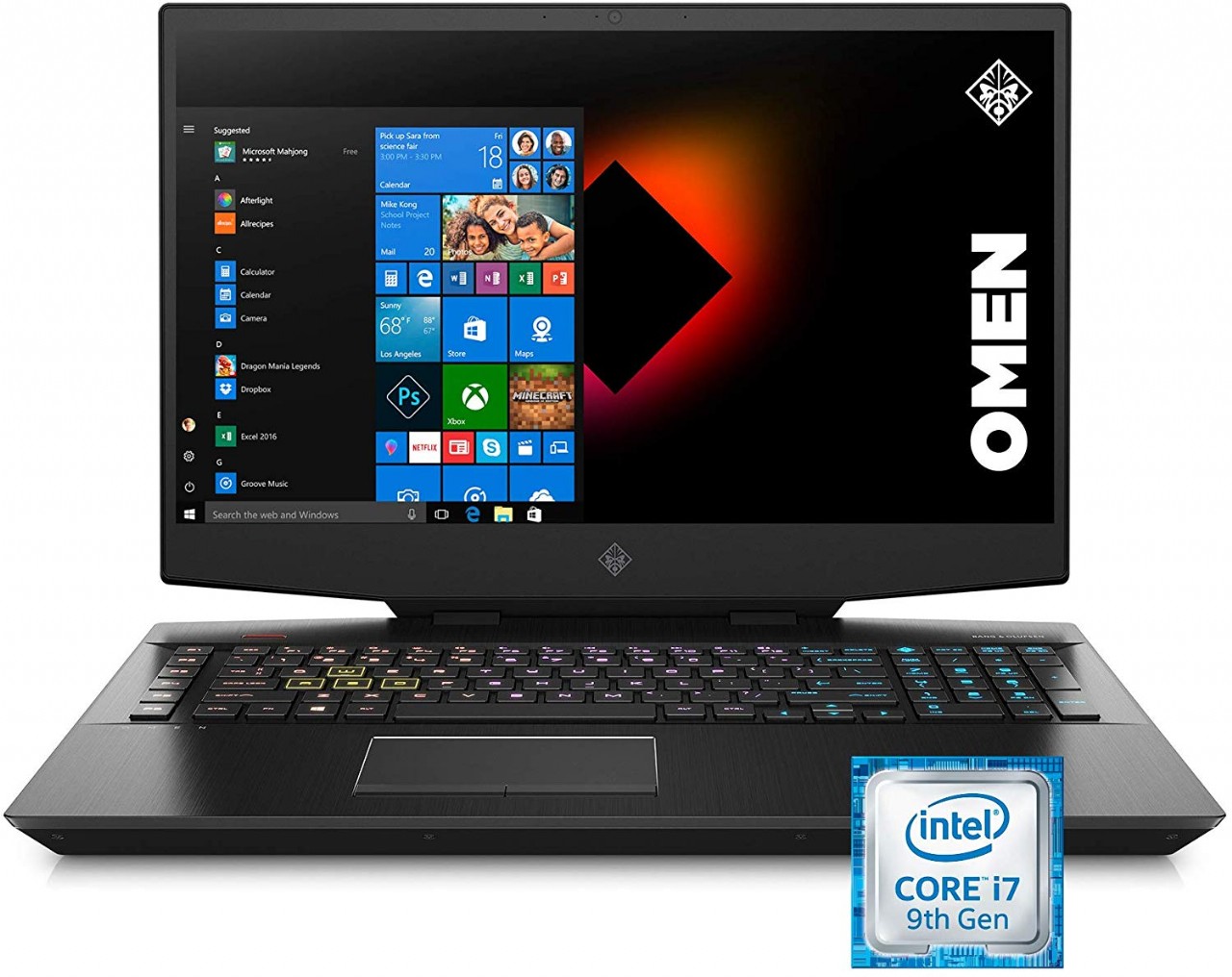 Omen by HP 2019 17-Inch Gaming Laptop, Intel i7-9750H Processor, NVIDIA RTX 2080 8 GB, 16 GB RAM, 25