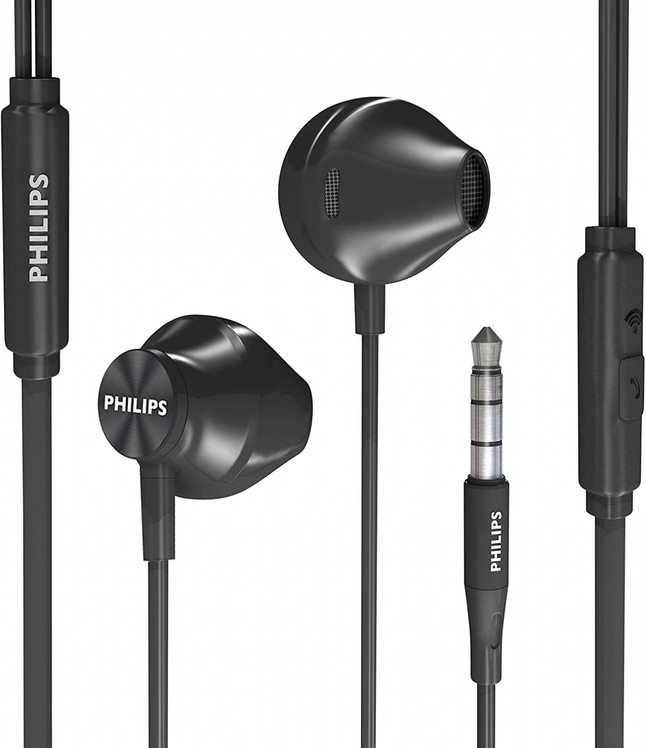 PHILIPS Wired Earbuds with Microphone - Ergonomic Comfort-Fit in Ear