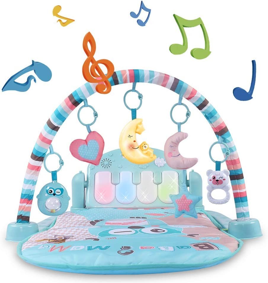 Piano Gym Center with Music and Lights, Electronic Learning Toys for Infants, Toddlers