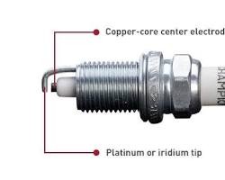 Platinum and iridium spark plugs