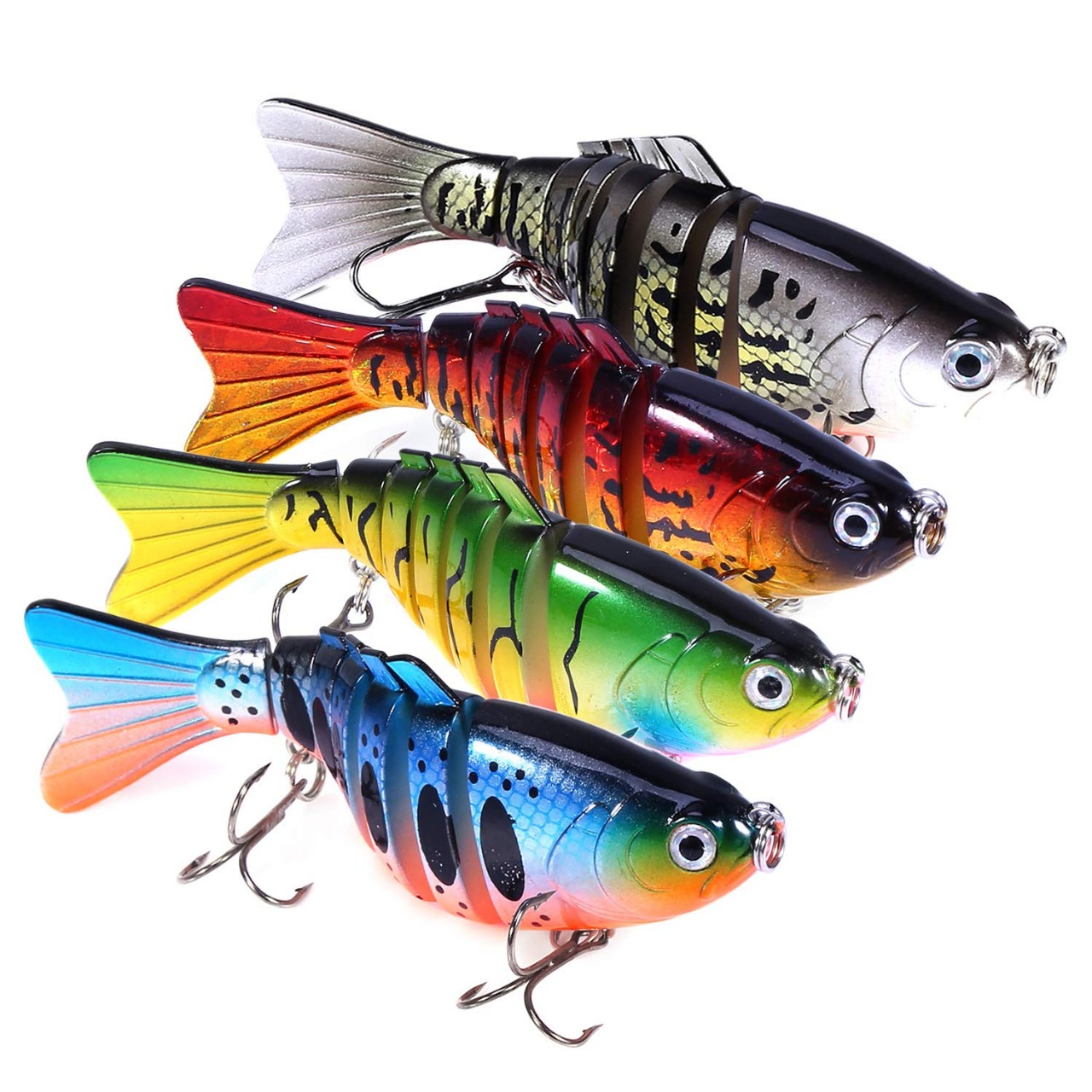 PLUSINNO Bass Fishing Lures, Swim Baits Lures for Bass, 4